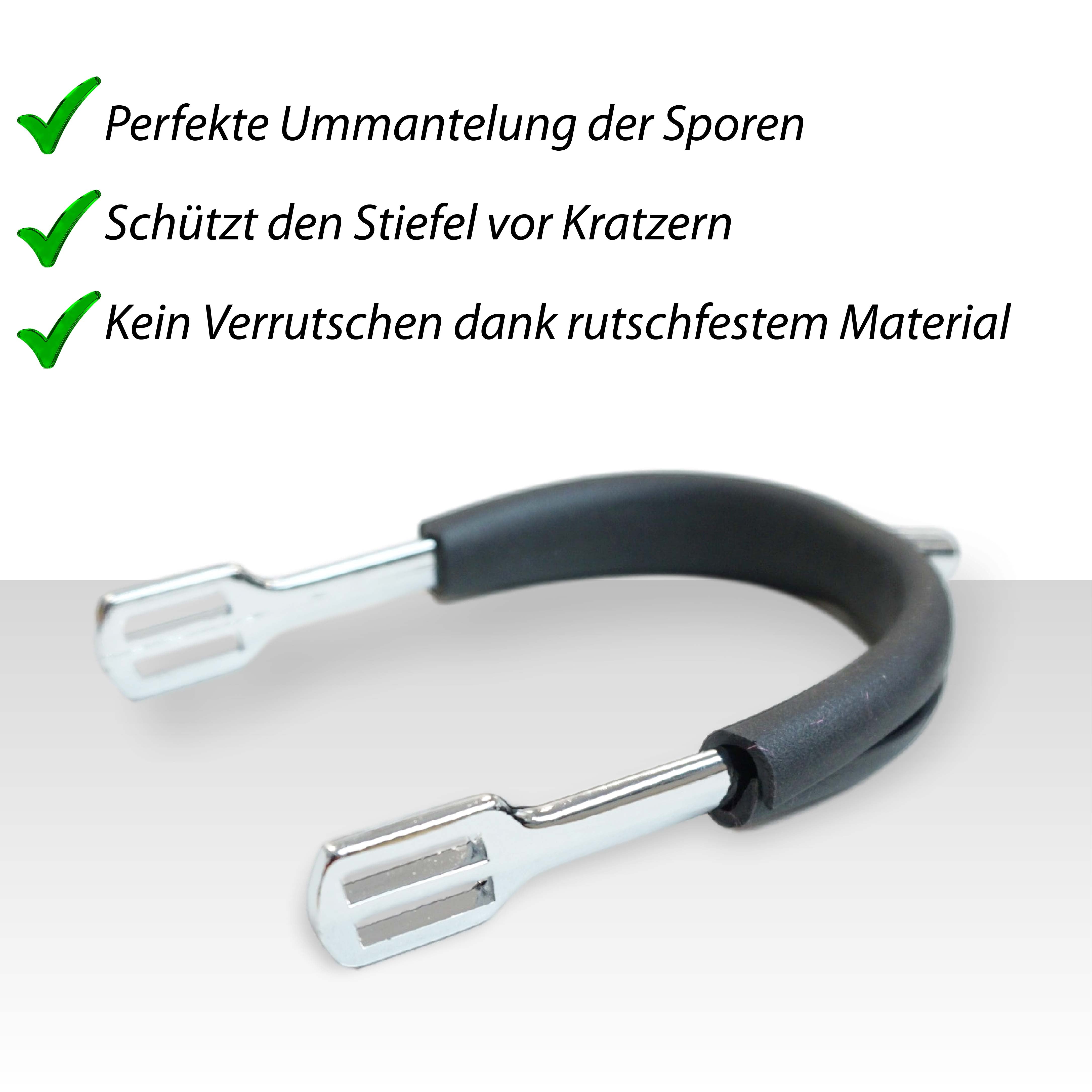 Sporenschutz aus Gummi 2 Stück in schwarz